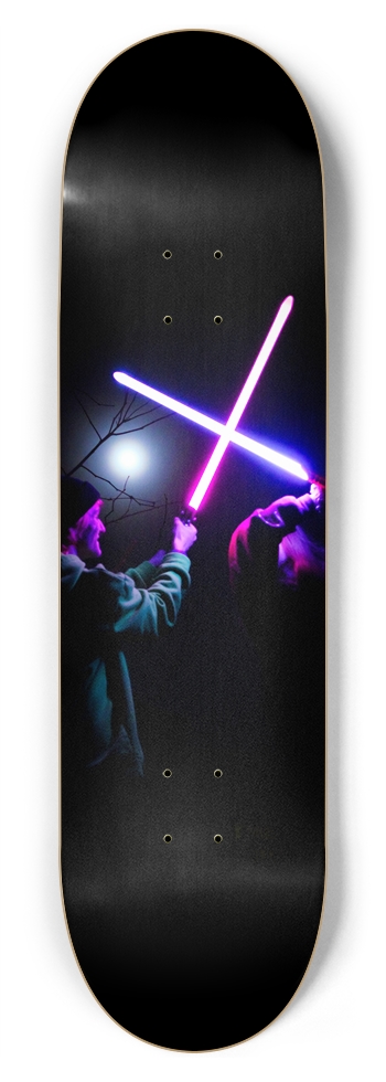 Xmas Lightsaber Night Skateboard 8-3/4 Inch Skateboard