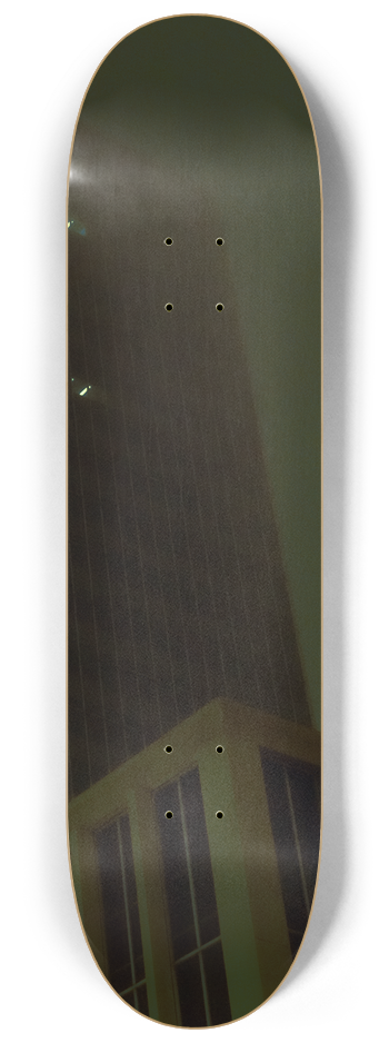 Building in the Fog (glow in the dark) #3 8-1/4 Skateboard Deck