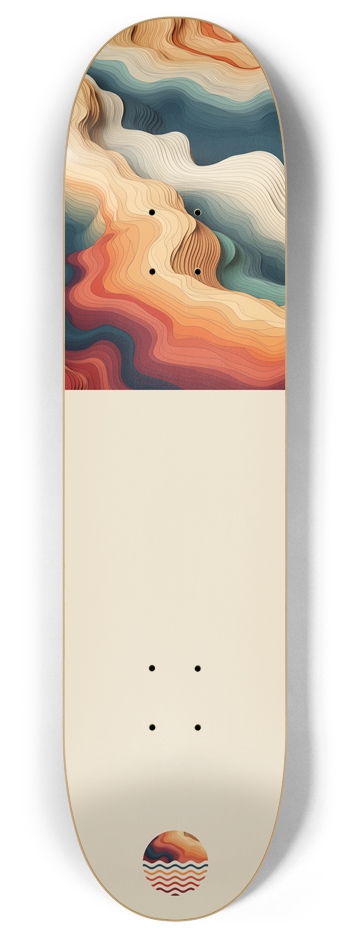 Topographic 8 Inch Skateboard Deck