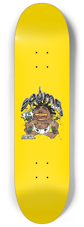 SODMG Yellow Rich Baby Skateboard  8-1/4 Skateboard Deck