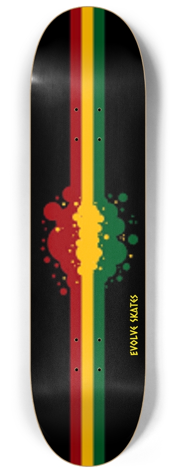 Rasta stripe 8-1/4 Skateboard Deck