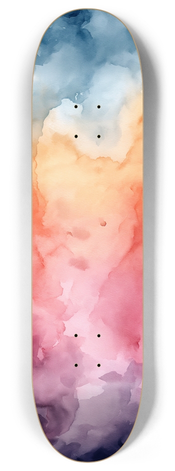 Watercolor Sunrise 8 Inch Skateboard Deck