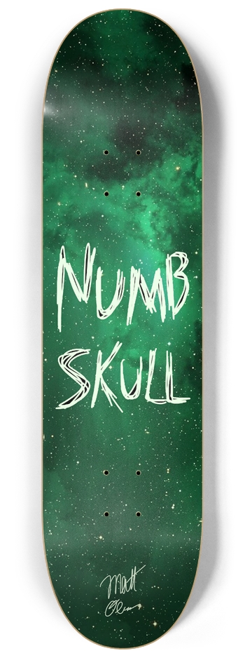 GLOW IN THE DARK Matt Olesen- NUMBSKULL 8-1/4 Skateboard Deck