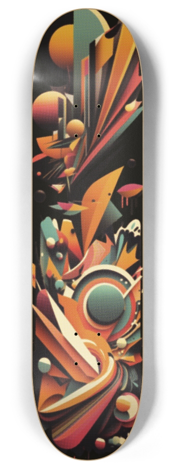 Halftoned Graffiti 8 Inch Skateboard Deck