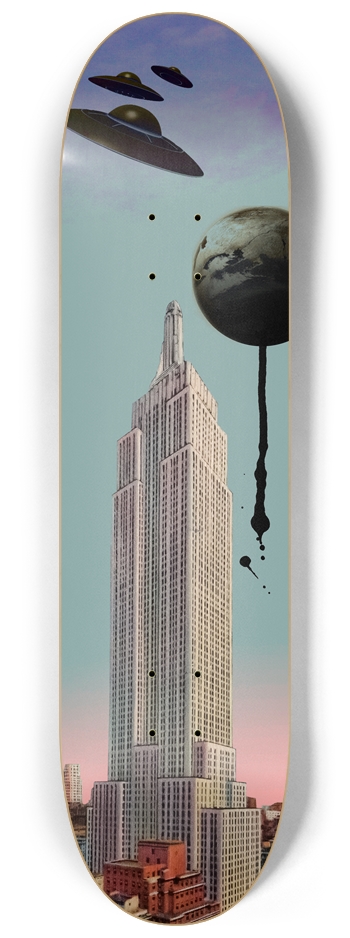 UFO Over NY 8-1/4 Skateboard Deck