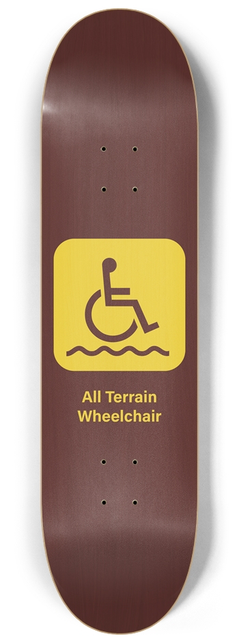 All Terrain Wheelchair 8-1/4 Skateboard Deck