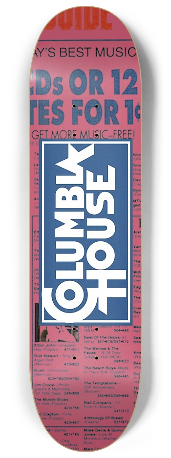 Columbia House 8-1/4 Skateboard Deck