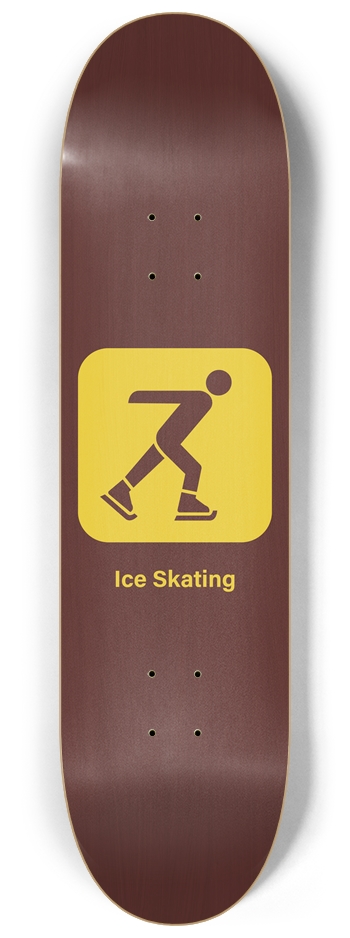 Ice Skating 8-1/4 Skateboard Deck