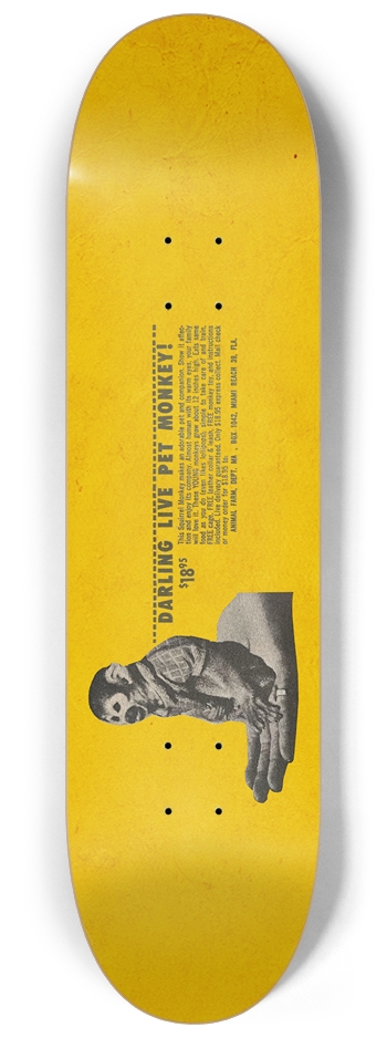 Pet Monkey 8-1/4 Skateboard Deck