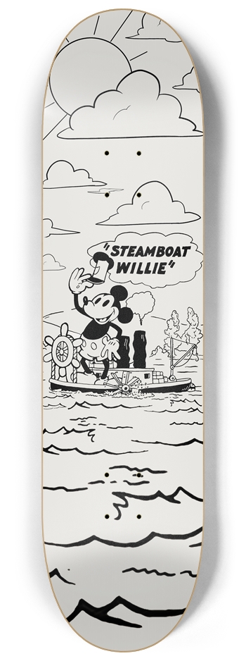 Steamboat Willie 8-1/4 Skateboard Deck