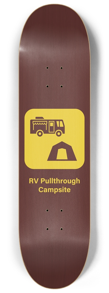RV Pullthrough Campsite 8-1/4 Skateboard Deck