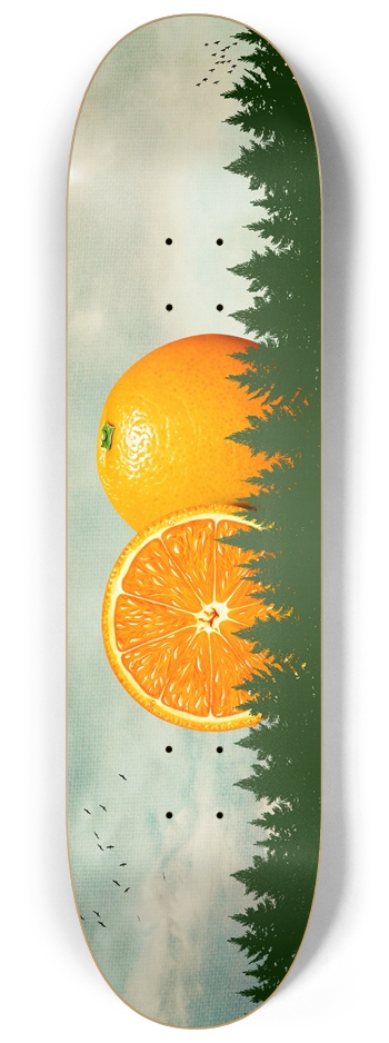 Orange 8-1/4 Skateboard Deck
