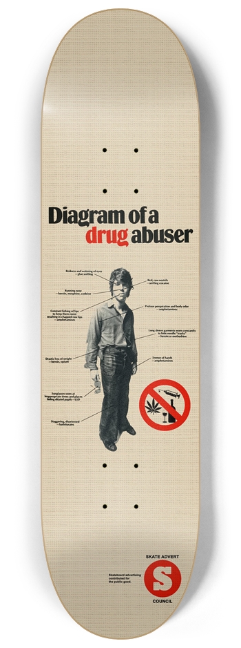 Say No To Drugs 8-1/4 Skateboard Deck