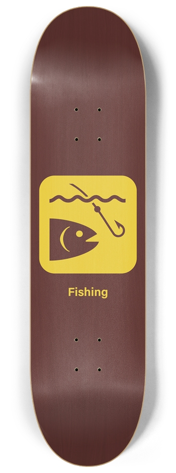 Fishing 8-1/4 Skateboard Deck