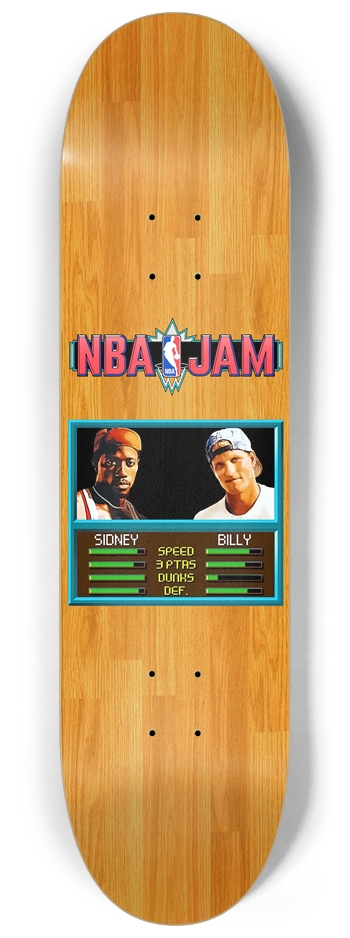 White Men Can't Jump / NBA JAM 8-1/4 Skateboard Deck