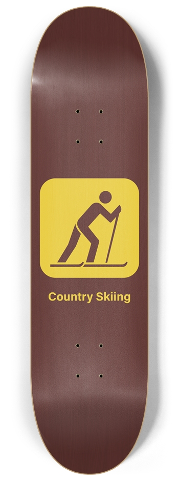 Country Skiing 8-1/4 Skateboard Deck