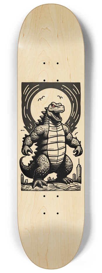 80s Retro Godzilla 500 Trap Trick Deck 8-1/4 Skateboard Deck