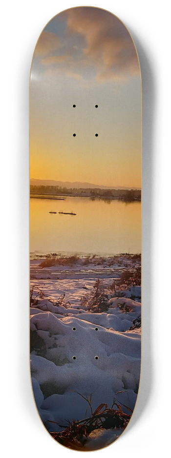 PNW sunset tri-series #3 8-1/4 Skateboard Deck