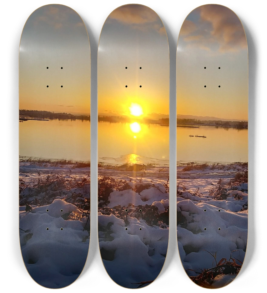 PNW sunset tri-series 3 Deck Wall Series