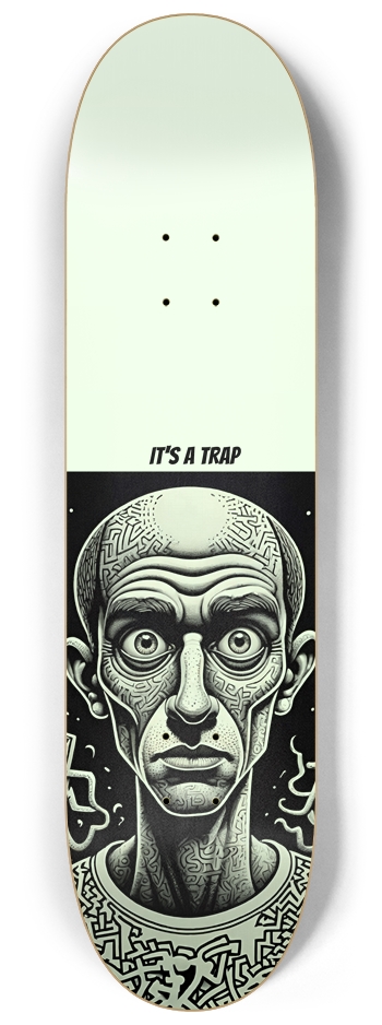 REBEL SCUM 80s Style Trap Trick Deck 8-1/4 Skateboard Deck