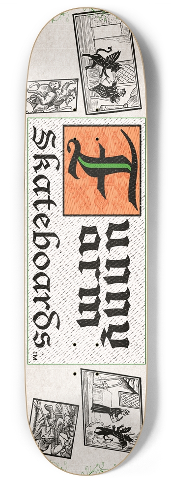 Deal With The Devil 9" x 34" - Orange 9 Inch Skateboard