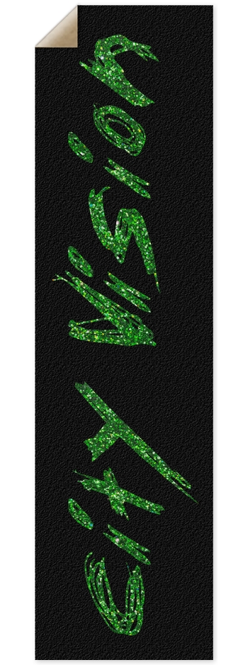 Black & Green Glitter Name Griptape 9 x 33 Inch Griptape