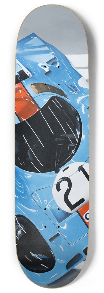 9" Gulf Porsche 917 No.21 9 Inch Skateboard