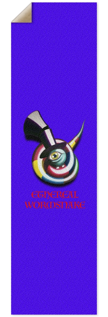 Ethereal Wormsnake Portrait with Text Griptape 10 x 36 Inch Griptape