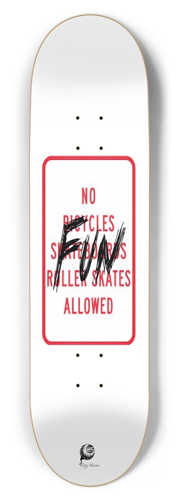 No Fun 8.50 8-1/2 Skateboard Deck