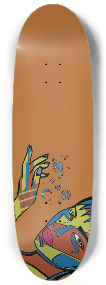 Cosmic Conduit Custom Skateboard Egg Shape