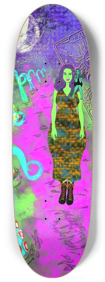 Enchanted Path: Guardian's Watch Custom Skateboard Egg Shape