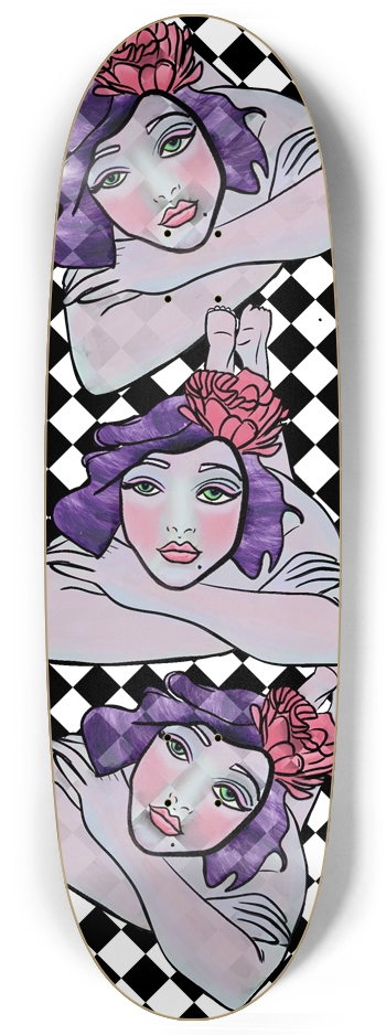 "Dreamy Blush: Sleepy Fairy Face Skateboard" Egg Shape