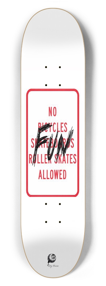 No Fun 7.62 7-5/8 Skateboard Deck