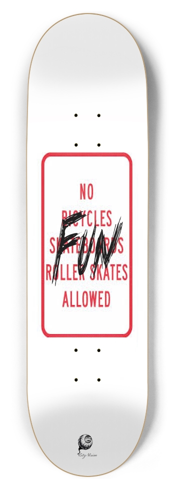 No Fun 8.75 8-3/4 Inch Skateboard