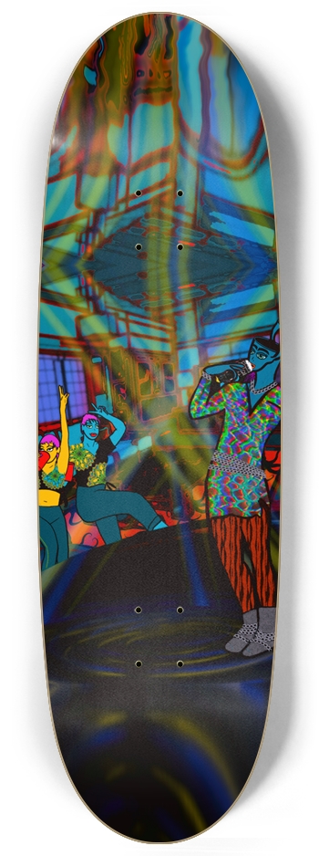 Surreal Rap Scene Custom Skateboard Egg Shape