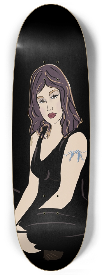 Pretty Brunette Custom Egg Shape Skateboard