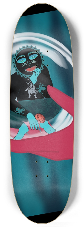 "Sun King Cruiser: Handcrafted Skateboard" Egg Shape