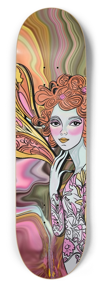 Red Headed Fairy Custom 8 3/4" Popsicle Skateboard 8-3/4 Inch Skateboard