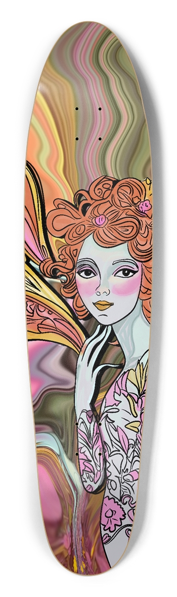 Red Headed Fairy Custom Longboard Longboard Shape