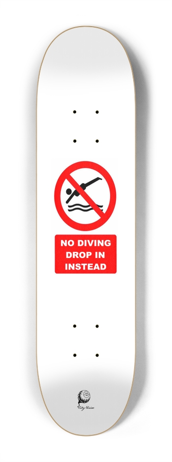 No Diving Mini 7.25 7-1/4 Mini/Kid Skateboard