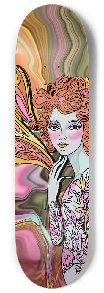 Red Headed Fairy Custom 9" Popsicle Skateboard 9 Inch Skateboard
