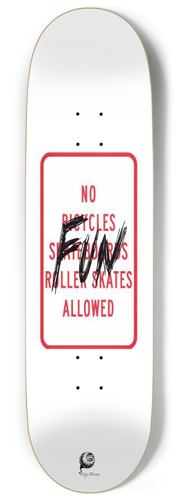No Fun 9.00 9 Inch Skateboard