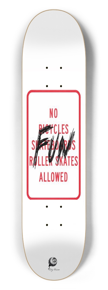 No Fun 7.50 7-1/2 Skateboard Deck