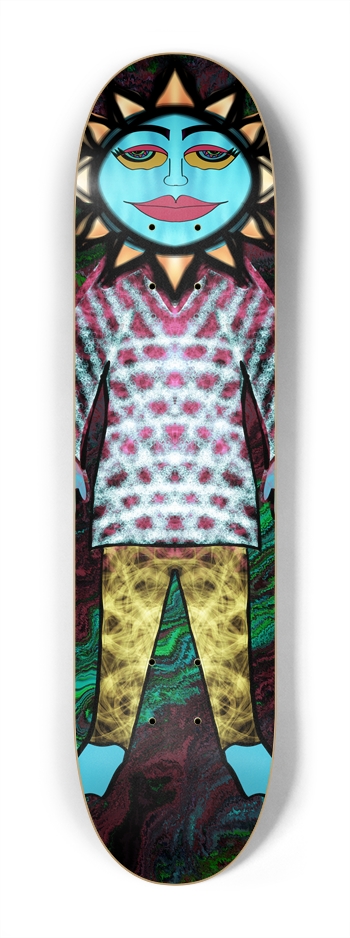 Solar Stance Chromatic Sun Custom Skateboard 7-1/4 Mini/Kid Skateboard