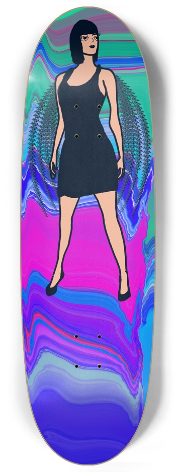 "Shadow Realm Shredder: Dark Fae Skateboard" Egg Shape