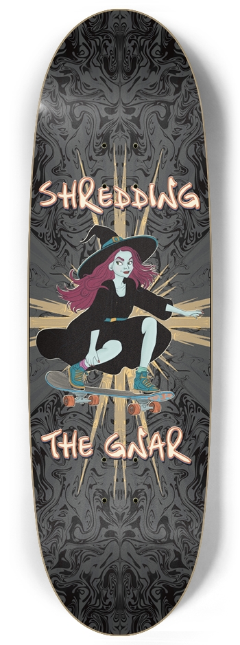 Wicked Shred Skateboarding Witch Custom Skateboard Egg Shape