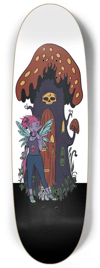 Fairy Frenzy: Mushroom Haven' Custom skateboard Egg Shape