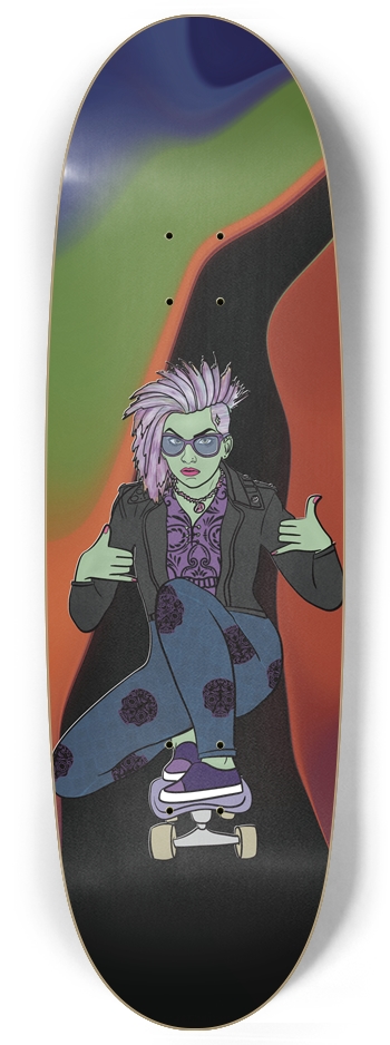 Rebel Roll: Punkette Power Custom Egg Skateboard Egg Shape
