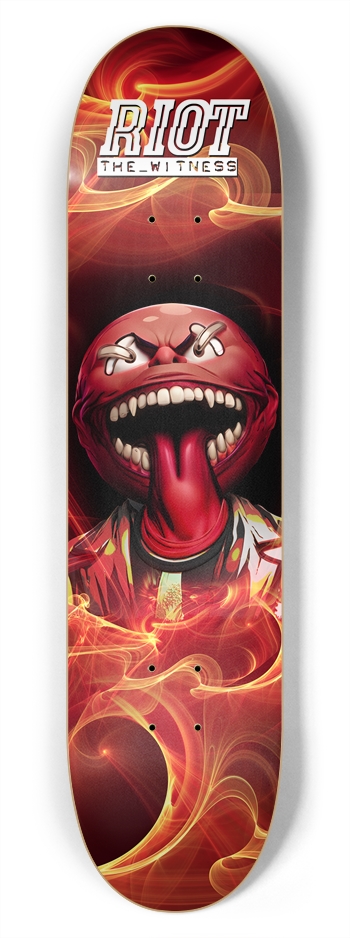 RIOT the witness - Smiley's Sound Waves 7-3/4 Skateboard Deck