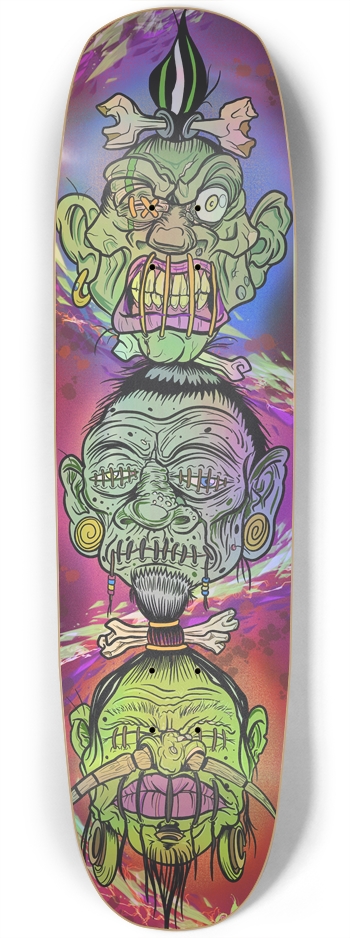 Shrunken Heads Custom Skateboard Square Nose